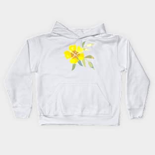 Zesty yellow floral Kids Hoodie